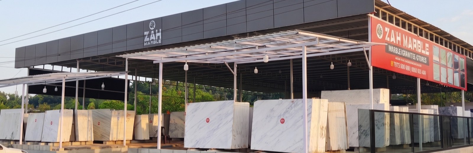 The ZAH Marble yard on KINFRA Road, Seethangoli, seen from the road